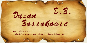 Dušan Bosioković vizit kartica